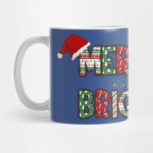 Merry and bright abominable santa hat design Mug